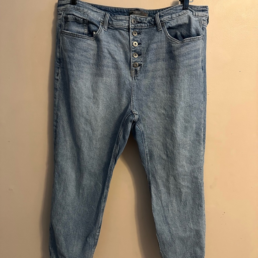 Torrid High Rise Straight Blue Jeans